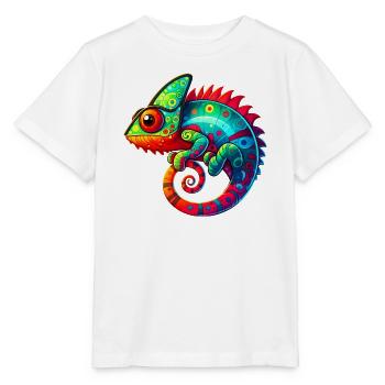 Caméléon - T-shirt bio MINI CREATOR Stanley/Stella Enfant - blanc - Devant - Maike (125cm)