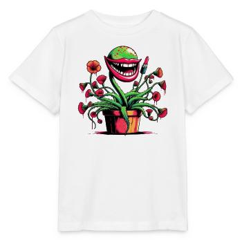 Plante carnivore - T-shirt bio MINI CREATOR Stanley/Stella Enfant - blanc - Devant - Maike (125cm)