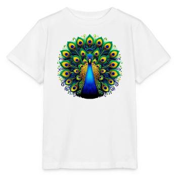 Peacock - Stanley/Stella MINI CREATOR Kids’ T-Shirt - white - Front - Maike (125cm)