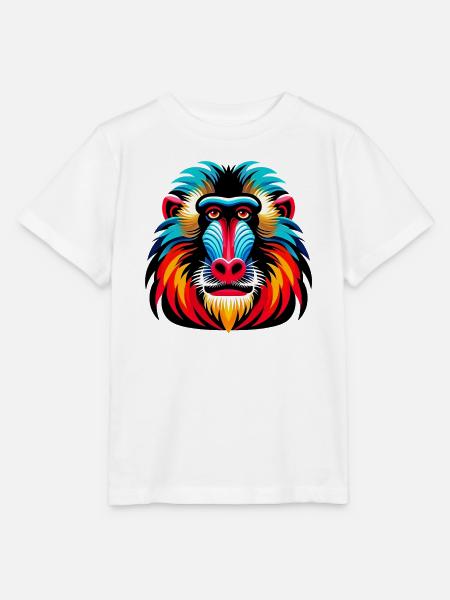 Mandrill-Affe - Stanley/Stella Kinder T-Shirt MINI CREATOR - Weiß