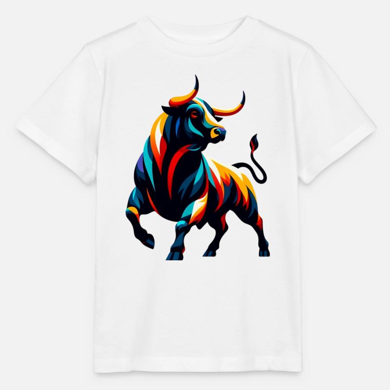 Taureau - T-shirt bio MINI CREATOR Stanley/Stella Enfant - blanc