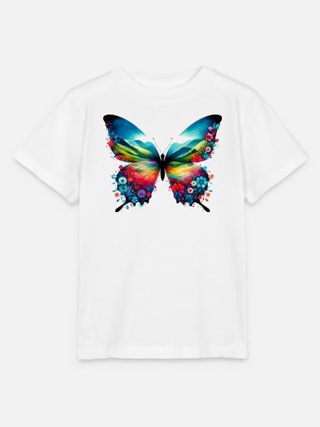 Schmetterling - Stanley/Stella Kinder T-Shirt MINI CREATOR - Weiß