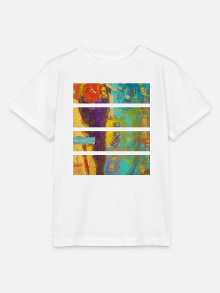Lebendige abstrakte Blumenkomposition - Stanley/Stella Kinder T-Shirt MINI CREATOR  - Weiß