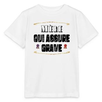 Mère Qui Assure Grave - T-shirt bio MINI CREATOR Stanley/Stella Enfant - blanc - Devant - Maike (125cm)