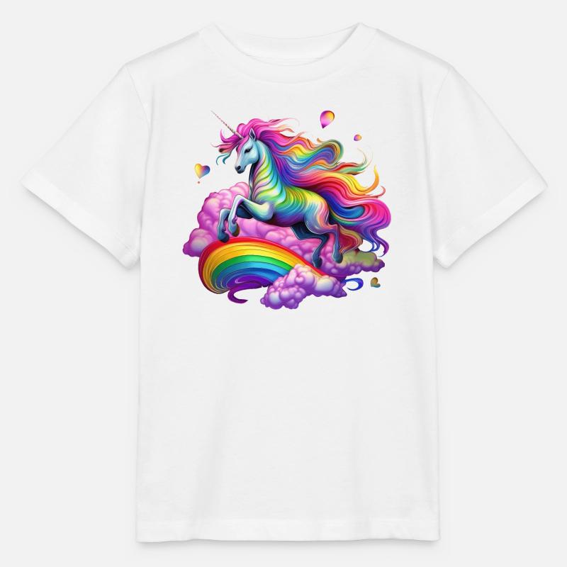 Fee Regenbogen Einhorn - Stanley/Stella Kinder T-Shirt MINI CREATOR  - Weiß