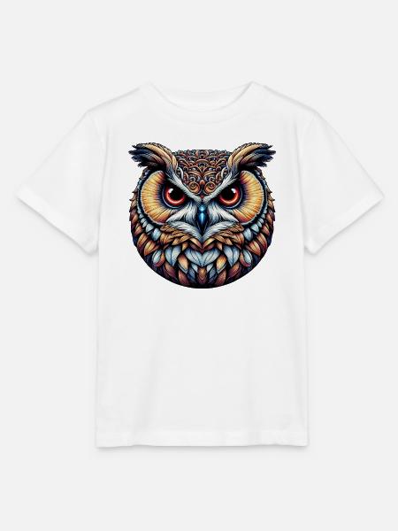 Eule - Stanley/Stella Kinder T-Shirt MINI CREATOR  - Weiß