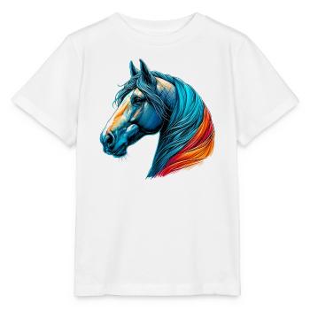 Cheval - T-shirt bio MINI CREATOR Stanley/Stella Enfant - blanc - Devant - Maike (125cm)