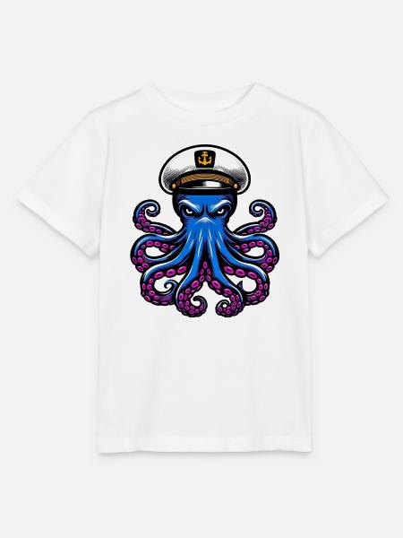Krake - Stanley/Stella Kinder T-Shirt MINI CREATOR  - Weiß