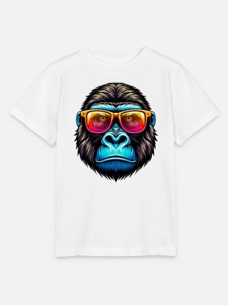 Gorillas mit Sonnenbrille - Stanley/Stella Kinder T-Shirt MINI CREATOR  - Weiß