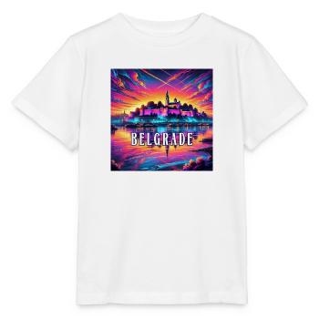 Belgrade, Serbie, Balkan Design - T-shirt bio MINI CREATOR Stanley/Stella Enfant - blanc - Devant - Maike (125cm)