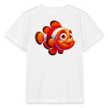 Poisson-clown - T-shirt bio MINI CREATOR Stanley/Stella Enfant - blanc - Devant - Maike (125cm)