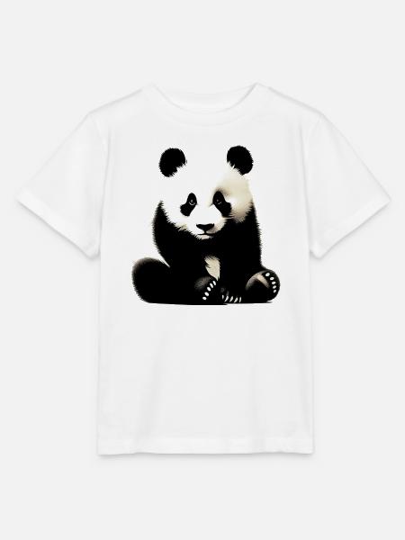 Panda - Stanley/Stella Kinder T-Shirt MINI CREATOR  - Weiß