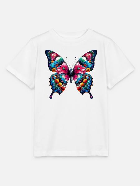 Schmetterling - Stanley/Stella Kinder T-Shirt MINI CREATOR  - Weiß