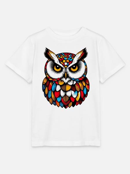 Eule - Stanley/Stella Kinder T-Shirt MINI CREATOR - Weiß