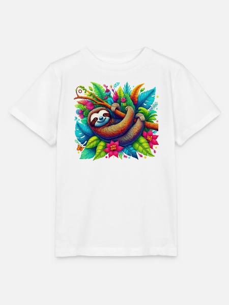 Faultier - Stanley/Stella Kinder T-Shirt MINI CREATOR  - Weiß
