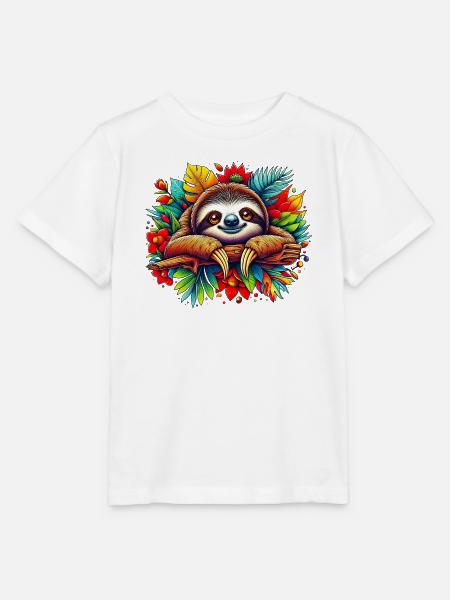 Faultier - Stanley/Stella Kinder T-Shirt MINI CREATOR - Weiß