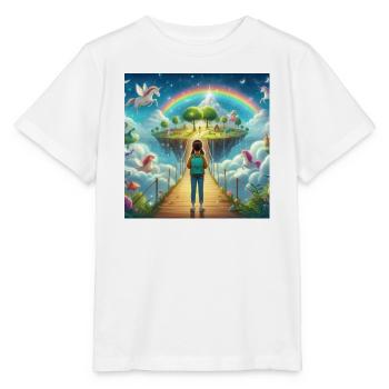 Fantasievolles Einhorn-Wunderland - Stanley/Stella Kinder T-Shirt MINI CREATOR  - Weiß - Vorne - Maike (125cm)