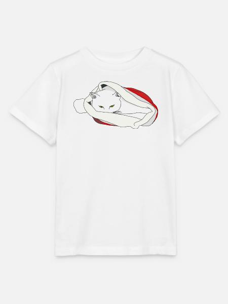 Weihnachtskatze - Stanley/Stella Kinder T-Shirt MINI CREATOR - Weiß