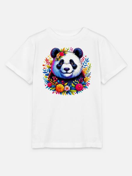 Panda - Stanley/Stella Kinder T-Shirt MINI CREATOR  - Weiß