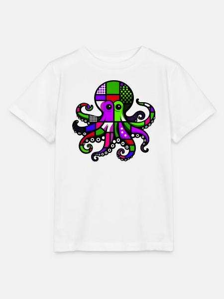 Krake - Stanley/Stella Kinder T-Shirt MINI CREATOR - Weiß