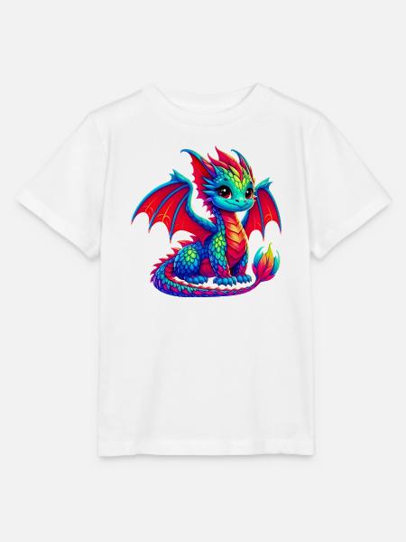 Drache - Stanley/Stella Kinder T-Shirt MINI CREATOR  - Weiß