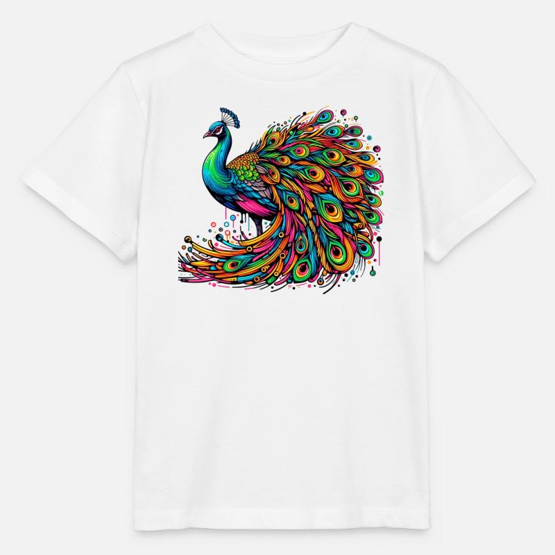 Pfau - Stanley/Stella Kinder T-Shirt MINI CREATOR  - Weiß