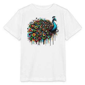 Peacock - Stanley/Stella MINI CREATOR Kids’ T-Shirt - white - Front - Maike (125cm)