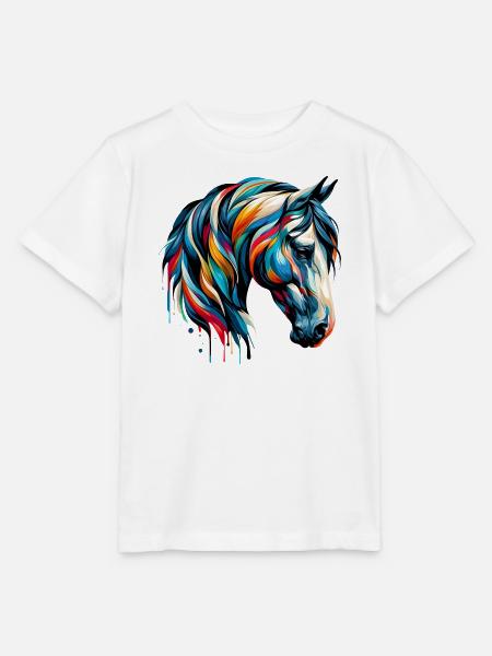 Pferd - Stanley/Stella Kinder T-Shirt MINI CREATOR  - Weiß