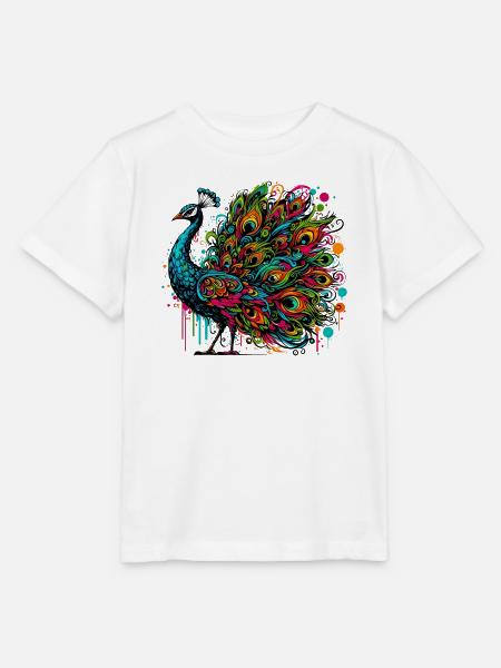 Pfau - Stanley/Stella Kinder T-Shirt MINI CREATOR - Weiß