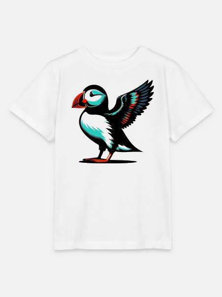 Papageitaucher - Stanley/Stella Kinder T-Shirt MINI CREATOR  - Weiß