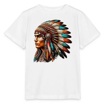 Amérindien Américain - T-shirt bio MINI CREATOR Stanley/Stella Enfant - blanc - Devant - Maike (125cm)