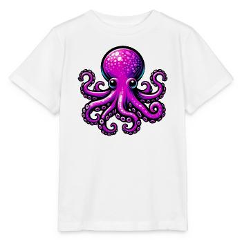 Pieuvre - T-shirt bio MINI CREATOR Stanley/Stella Enfant - blanc - Devant - Maike (125cm)