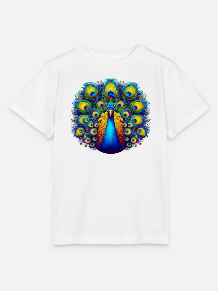 Pfau - Stanley/Stella Kinder T-Shirt MINI CREATOR  - Weiß