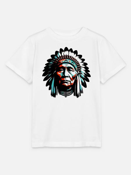 Amerikanisch, Indianer, Amerikaner - Stanley/Stella Kinder T-Shirt MINI CREATOR - Weiß
