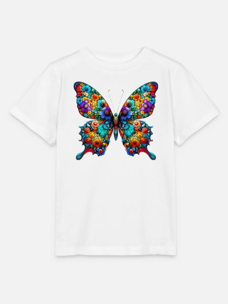 Schmetterling - Stanley/Stella Kinder T-Shirt MINI CREATOR - Weiß