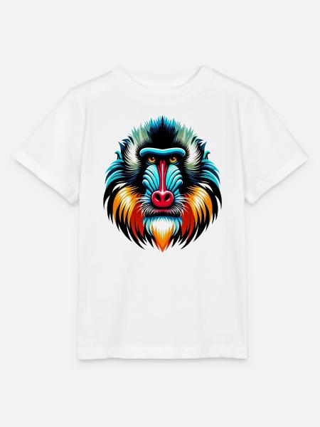 Mandrill-Affe - Stanley/Stella Kinder T-Shirt MINI CREATOR - Weiß