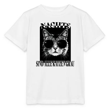 Nachts sind alle Katzen grau - Stanley/Stella Kinder T-Shirt MINI CREATOR  - Weiß - Vorne - Maike (125cm)