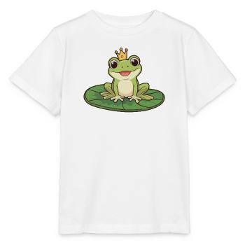 Prince Grenouille sur le Nénuphar - T-shirt bio MINI CREATOR Stanley/Stella Enfant - blanc - Devant - Maike (125cm)