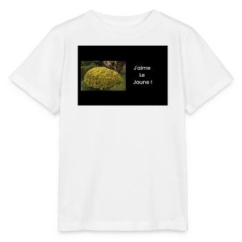 Streetwear j'aime le jaune - T-shirt bio MINI CREATOR Stanley/Stella Enfant - blanc - Devant - Maike (125cm)