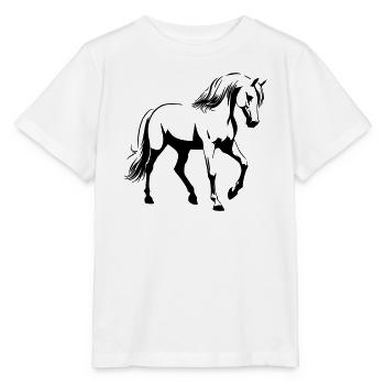 Pferd Araber - Stanley/Stella Kinder T-Shirt MINI CREATOR  - Weiß - Vorne - Maike (125cm)