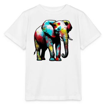 Éléphant - T-shirt bio MINI CREATOR Stanley/Stella Enfant - blanc - Devant - Maike (125cm)