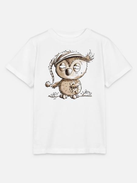 Kleine Nachteule Eule - Stanley/Stella Kinder T-Shirt MINI CREATOR  - Weiß