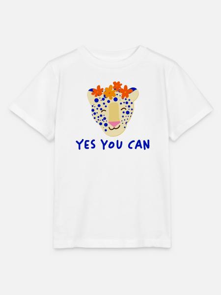 You can Leopard - Stanley/Stella Kinder T-Shirt MINI CREATOR - Weiß