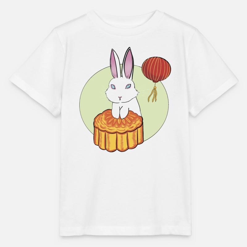 Gâteau de lune Lapin - T-shirt bio MINI CREATOR Stanley/Stella Enfant - blanc