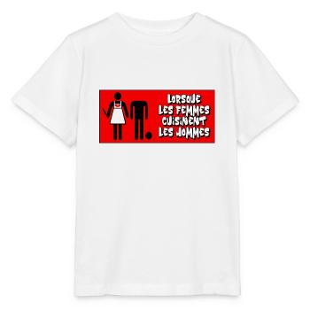 Wenn Frauen Männer kochen - Stanley/Stella Kinder T-Shirt MINI CREATOR  - Weiß - Vorne - Maike (125cm)
