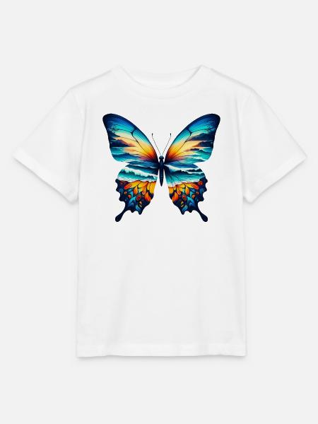 Schmetterling - Stanley/Stella Kinder T-Shirt MINI CREATOR  - Weiß