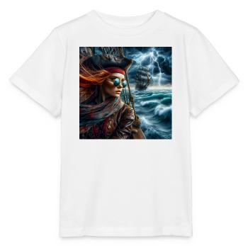 l'Aventurière des Mers - T-shirt bio MINI CREATOR Stanley/Stella Enfant - blanc - Devant - Maike (125cm)