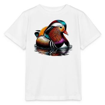 Canard mandarin - T-shirt bio MINI CREATOR Stanley/Stella Enfant - blanc - Devant - Maike (125cm)
