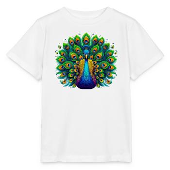 Peacock - Stanley/Stella MINI CREATOR Kids’ T-Shirt - white - Front - Maike (125cm)