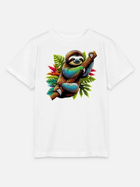 Faultier - Stanley/Stella Kinder T-Shirt MINI CREATOR - Weiß